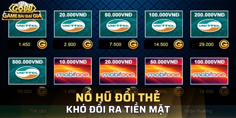 Nổ hũ nhận thẻ không còn là phương pháp nhận thưởng được ưa chuộng